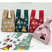★収納袋★可愛いクリスマス袋★ニットハンドバッグ　6色