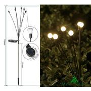 ソーラーランプ LEDライト 芝生ランプ IP65防水 イルミネーションライト 6/8/10灯