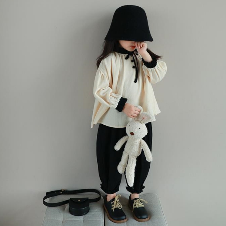 ★Girls★　子供服　95~130cm　キッズブラウス＋パンツ　韓国キッズファッション