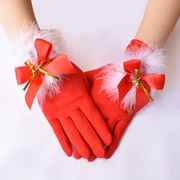 クリスマス☆弾性手袋☆レディース手袋☆美しい☆アクセサリー