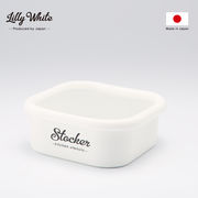 Lilly White・ホーロースクエアストッカー・L「Stocker」／LW-219　Enamel Kitchen wear