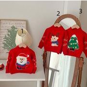 2023新品　子供服　クリスマス服装　ニット　セーター　3色　90-130　
