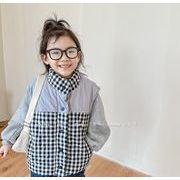 新作   韓国風子供服  トップス  ベスト  チョッキ  チェック柄  暖かい服    コート カーディガン  2色
