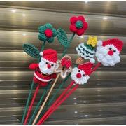 クリスマス  写真 お花 編み物 インテリア 花束 ニット 装飾 撮影道具  プレゼント