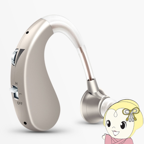 [予約]集音器 X DESIGN 沐光 ゴールド 耳掛けタイプ 充電式 両耳兼用 高齢者 中度難聴者用 VHP-A-40