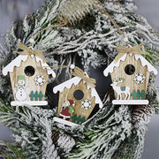 クリスマス装飾品　木製　ストラップ　    クリスマスプレゼントのアイデア