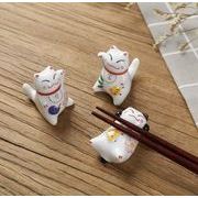 箸置き 絵 招き猫 可愛い しかの箸置き 箸休 陶器テーブル 小物 卓上飾り物 長寿宝 飾品