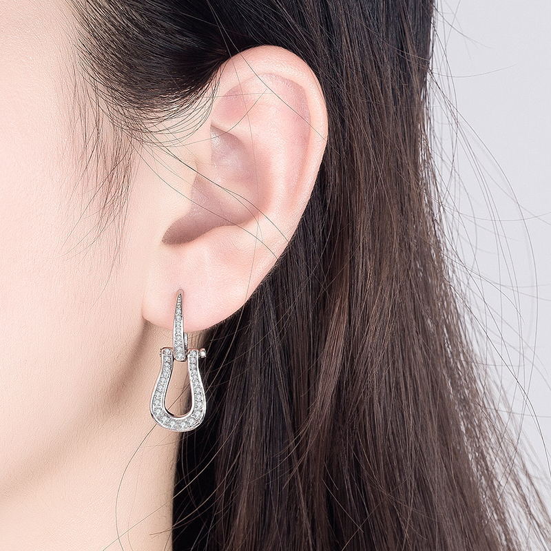 2色 s925 馬蹄ピアス 馬 蹄鉄のイヤリング ファッション 馬の