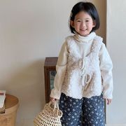 ★Girls★　子供ベスト　80~140cm　可愛いファーチョッキ　韓国キッズファッション