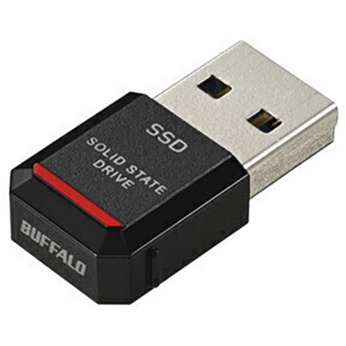 BUFFALO バッファロー 外付けSSD 極小サイズ 500GB SSD-PST500U