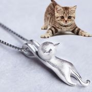 2色 ねこのネックレス 猫 ネコ ネックレス レディース ファッション人気 かわいい 猫のアクセサリー