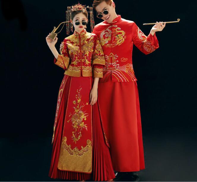 中国風ウェディングドレス チャイナ風 コスプレ衣装 中華服・舞台