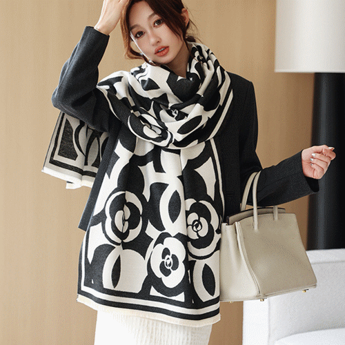 マフラー 大判 2026年秋冬新作 ショール 大判ストール ストール レディースマフラー カメリア 気質