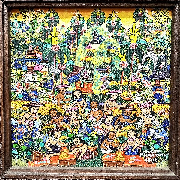 バリの絵画 楽天市場】バリ細密画 深い森の鷺たち（1） : ふじた屋 あい
