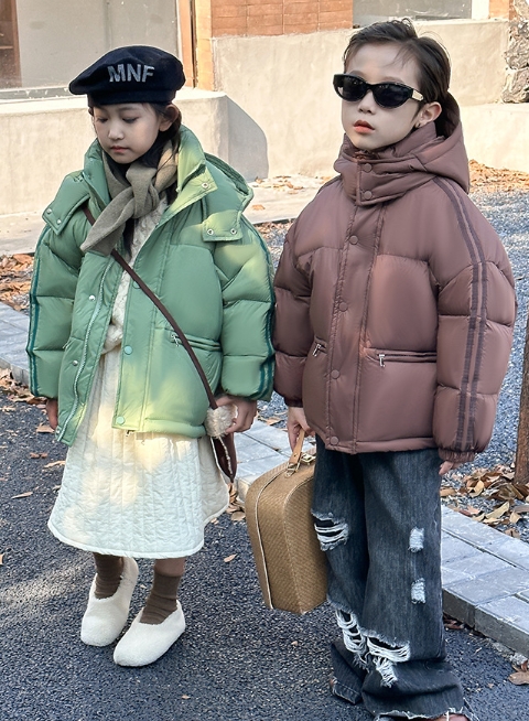 2023新作 韓国子供服ミドル丈の男女の子用ダウンジャケット 110-160CM 4色