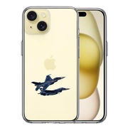 iPhone 15 Plus 側面ソフト 背面ハード ハイブリッド クリア ケース 戦闘機 F-2A VIPER ZERO