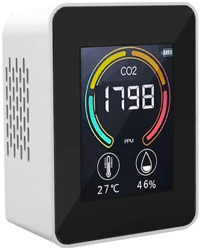 CO2濃度測定器 エアーモニター4  ホワイト 二酸化炭素濃度 温度 湿度 コンパクト