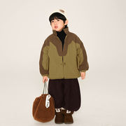 2023新作 韓国風子供服  男の子 アウター  上着 コート ジャケット 綿入れのコート 90-140cm
