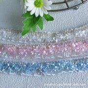 シフォンレース　ギャザー　フリル　生地　飾りハンドメイド　裁縫素材　リボン手芸材料  DIY素材幅2cm