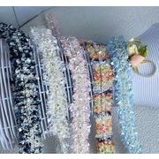 シフォンレース　ギャザー　フリル　生地　飾りハンドメイド　裁縫素材　リボン手芸材料  DIY素材幅1.5cm