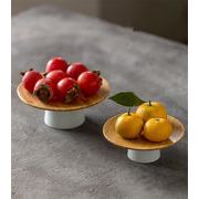 圧倒的な真実好評  足皿 家庭用 陶磁器 竹製フルーツ皿 カジュアル フルーツ皿 ドライフルーツ皿
