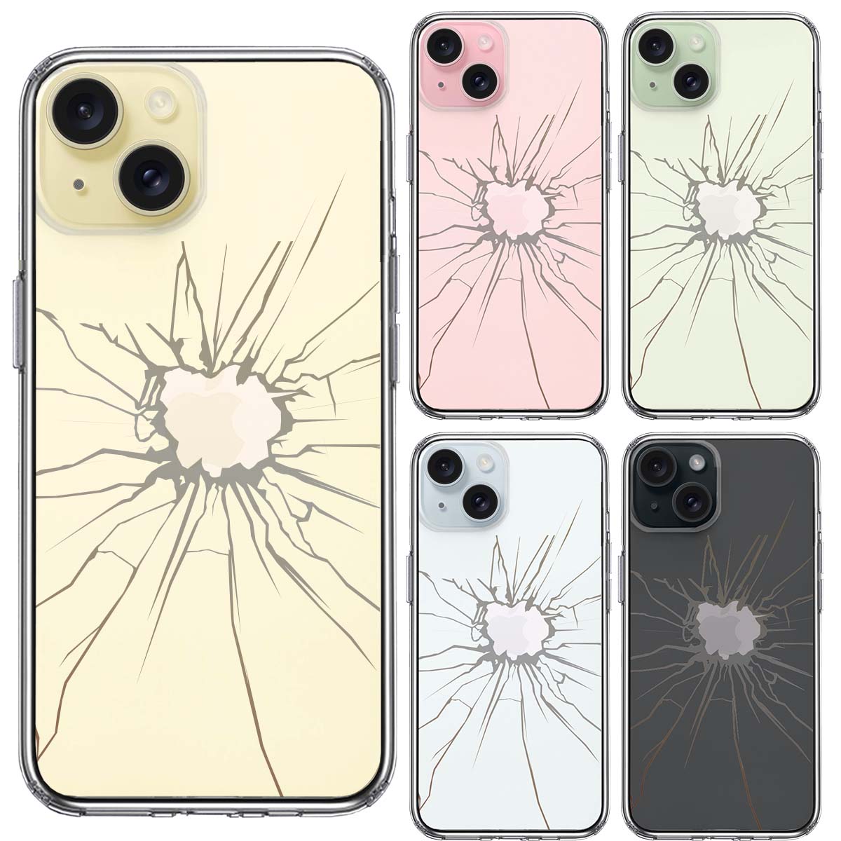 iPhone 15 Plus 側面ソフト 背面ハード ハイブリッド クリア ケース