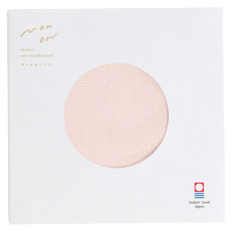 monori 紋織ミニハンカチ ライトピンク MON-500