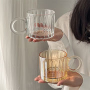 安価な！ コーヒーカップ 洗練された グラス 大人気 カラーデザイン 取っ手付きカップ 家庭用 水カップ