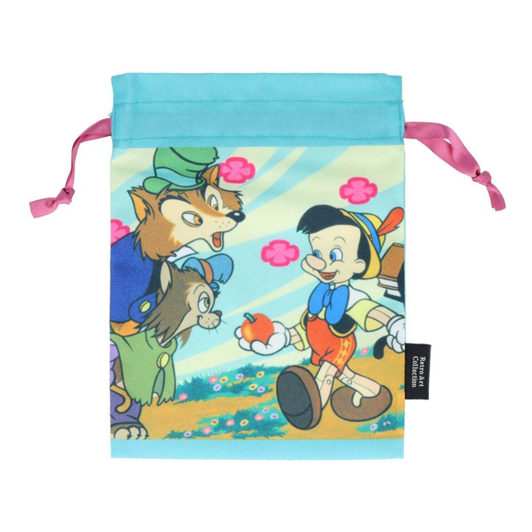 【巾着袋】ピノキオ 巾着袋 レトロ