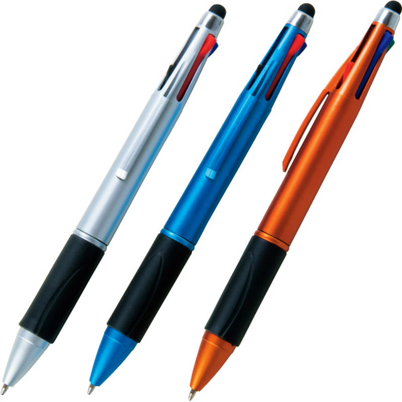【単品・指定不可】 タッチペン付き4色ボールペン SC-1606