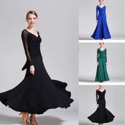 【即納】モダンダンスドレス　 ワルツダンス　社交ダンス　タンゴダンス衣装ym0017