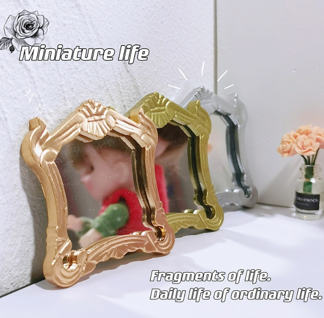 鏡 デコパーツ ミニチュア    置物   装飾  小物  インテリア   ドールハウス用  模型