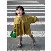 2023早春INS新作 優しい 可愛い  韓国系子供服 ベビー服 　女の子　長袖  ワンピース　大人気