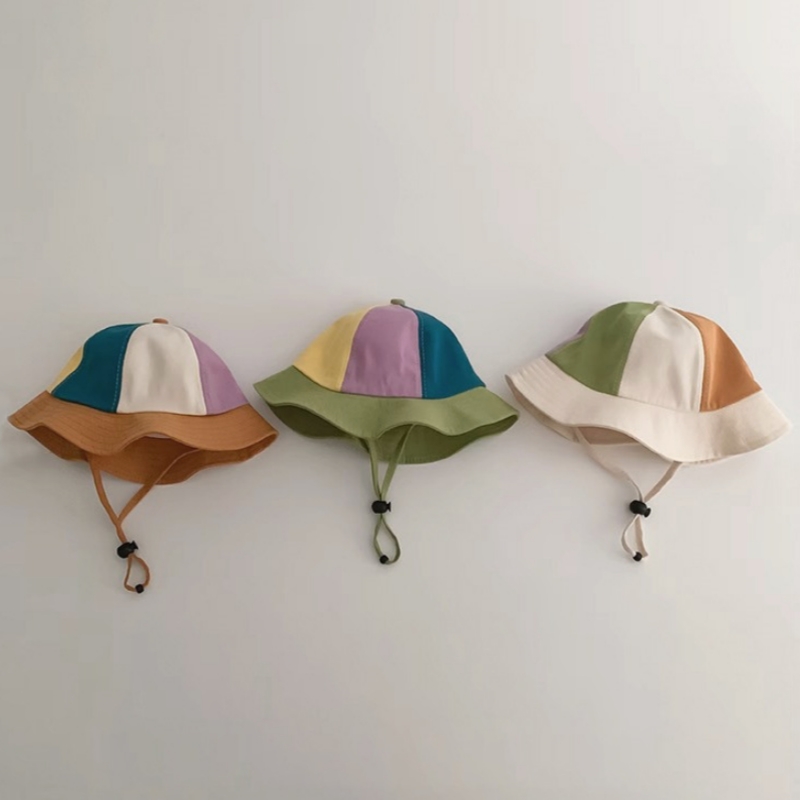 ★全6色★　子供帽子　カラフルバケットハット　ベビーハット　紫外線対策　韓国キッズハット