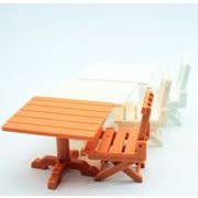 テーブル+いす   ミニチュア   置物   装飾  小物  インテリア   ドールハウス用  模型  3点セット