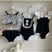 2025夏新作速乾 ストラップ  韓国風子供服  ベビー服   ワンピース  キッズ水着  水泳3色