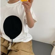 2024夏新作  韓国風子供服  ベビー服   トップス  半袖 Tシャツ   男女兼用  カジュアル  2色