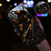 発光ケース iPhoneケース スマホケース LEDが光るケース  アイホンケース 発光電話 強化ガラス 保護ケース