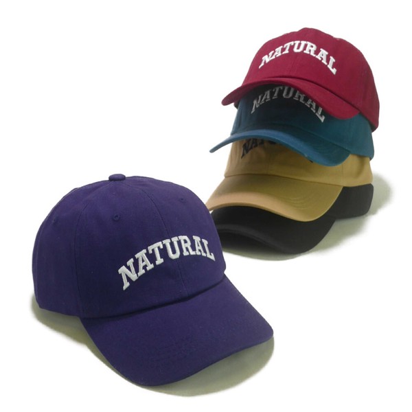 年間品　NATURALカレッジ刺繍コットンローキャップ　ヤング帽子「2022」