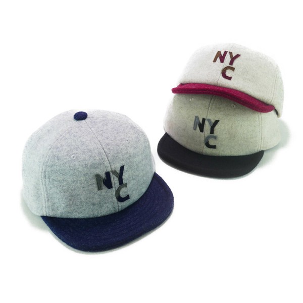 　ハーフNYCワッペンメルトンアンパイアキャップ　ヤング帽子