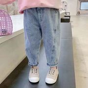【2024春新作】【格安】韓国風子供服 ベビー服 キッズ 男女兼用 デニムロングパンツ パンツ