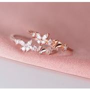 ☆花の蝶☆ S925指輪フリーサイズ レディース・ファッション