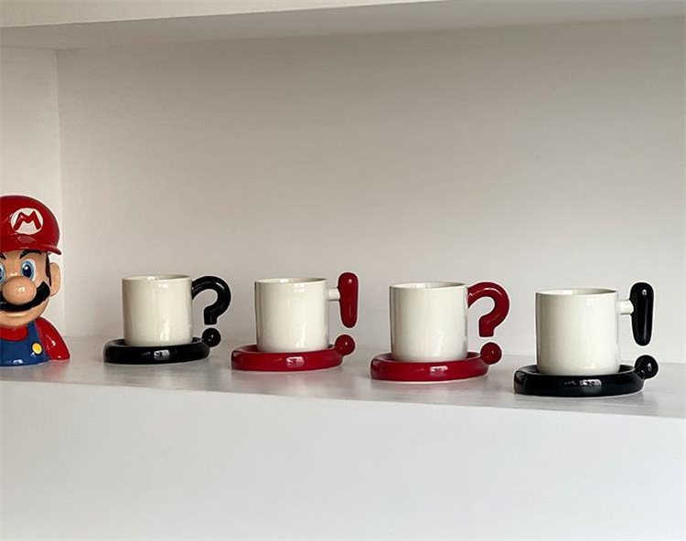 手頃な価格 セラミックカップ 家庭用 高温耐性 趣味のシンボル 水飲みカップ レトロ コーヒーカップ