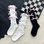 靴下 ソックス リボン 綿 コットン レディースソックス
