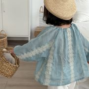 ★Girls★　子供服　80~130cm　キッズブラウス　刺繍れシャツ　韓国キッズファッション