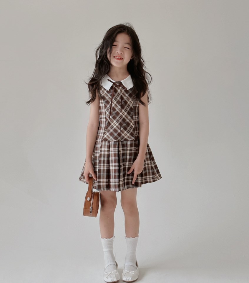 2024    韓国風子供服    キッズ服    ノースリーブワンピース    スカート