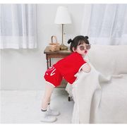 韓国こども服 セットアップ 子供服 上下 2点セット半袖Tシャツ トップス パンツ カジュアルパンツ