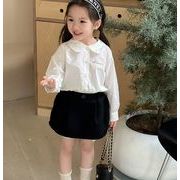 可愛い   INS  韓国風  子供服 2024夏新品 スカート ハーフスカート  黒白  じゅんしょく  90-150