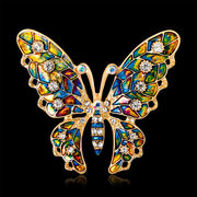 カラフル ラインストーン 蝶のブローチ 動物のブローチ コサージュ 蝶のアクセサリー