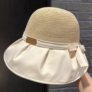 帽子のつばが大きく顔を隠す漁師帽女性夏の韓国版百合出遊日除け帽子日焼け止め太陽帽子薄いタイプ